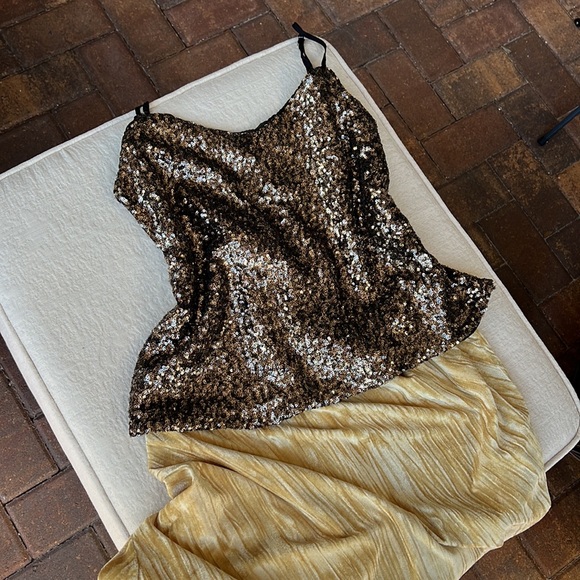 CARMEN MARC VALVO Sequin tank top size S - Picture 14 of 14